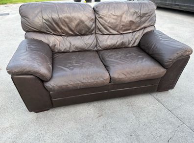 couch 2 seater 1 seater leather