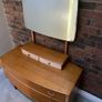 Vintage Mid Century C.W.S. Shirley Oak Veneer Chest of Drawers with Mirror Image 2