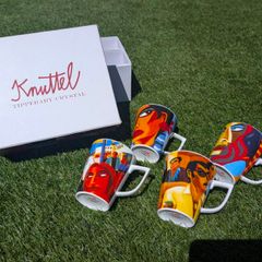 Graham Knuttel Designer "Cafe Collection "Mugs x4 unused, Perfect. BNIB
