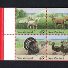 1995 New Zealand Farmyard Animals Commemorative Stamps Booklet Mint Never Hinged (MNH)