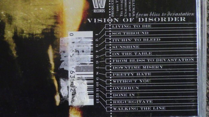Vision Of Disorder - From Bliss To Devastation CD