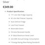 Nordmende 55cm Freestanding Fridge Freezer Silver Image 2