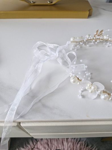 pearl floral headpiece