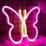 Butterfly Neon Signs Lights for Bedroom Wall Decor, USB or Battery LED Neon Night Light Wall Decoration, Aesthetic Room Decor for Girls, Kids, Living Room, Bar, Dorm, Men Cave (MULTIPLE COLOURS) Image 4