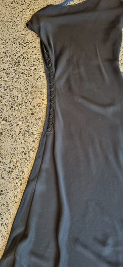 COS black satin bias cut dress