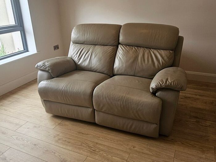 2 Seat Electric Recliner Leather Sofa