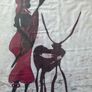 picture These 3 pieces are original East African batik textiles on fabric, signed by the artist Uwinnie (a well-known mid-to-late 20th-century artisan/studio artist producing African figurative batik art) Image 6