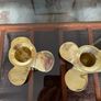 Pair of Vintage Handcrafted Brass Propeller Candle Holders Image 8