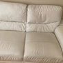 Sofa 3 Seater White Leather Image 3