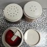 Retro Tupperware Salt Pepper Mustard 3 x stackable containers from 1970s or 80s retro kitchenware Image 4