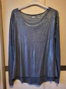 Metalic silver top