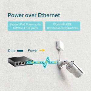 5-Port Gigabit Desktop PoE Switch with 4-Port PoE+