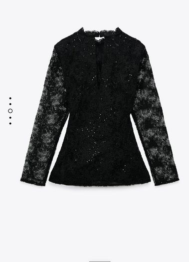 Zara Lace Sequins Top