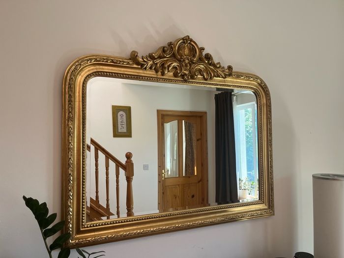 Golden Rustic Carved Wall Mirror