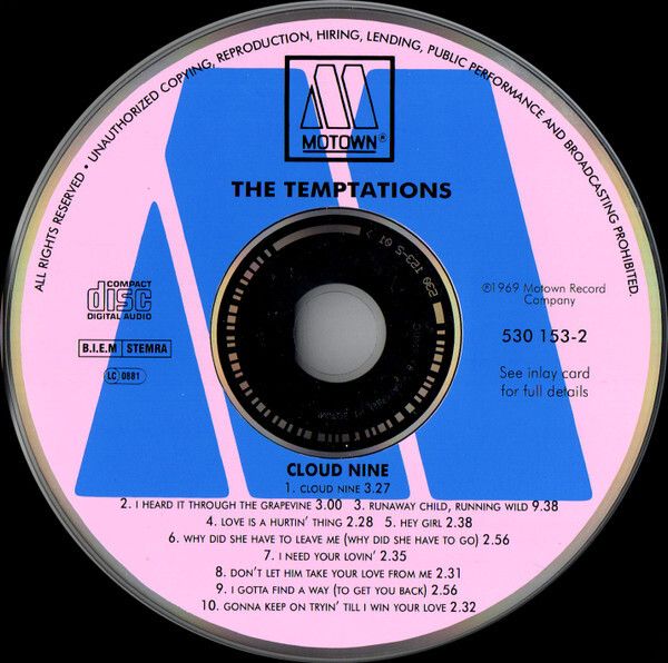 The Temptations - Cloud Nine CD