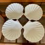 8 Vintage French White Porcelain Scallop Shell Dishes CNP France Image 3