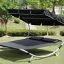 Premium Double Sun Lounger with Canopy Ideal for Two-Person Outdoor Relaxation:AVAILABLE FOR COLLECTION Image 3
