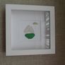 Sea glass picture. Home decor, Gift. Boat picture. Hand crafts.Frame Image 2