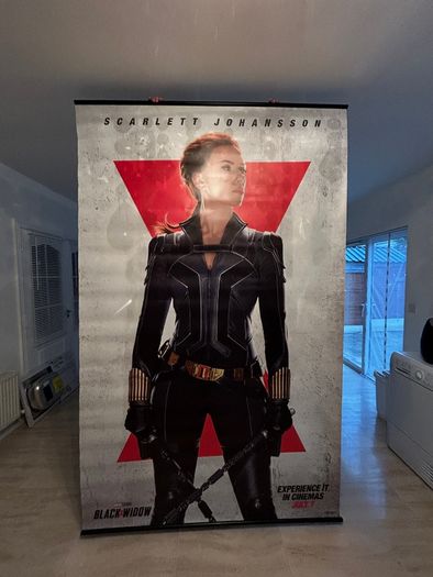 Black widow cinema movie poster 8ft x 5ft