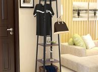 main image for ad BRAND NEW Coat Stand with 3 Shelves Hall Trees Free Standing with Hooks for Scarves, Bags and Umbrellas