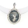Vintage Sterling Silver Siam Niello Brooch Pendant Image 5