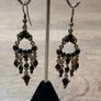 Vintage Black Jewelled Earrings Image 3