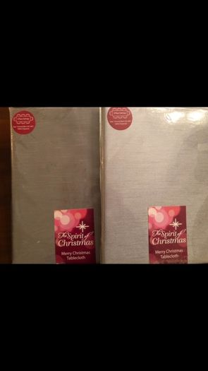 Silver tableclothes, new x 1