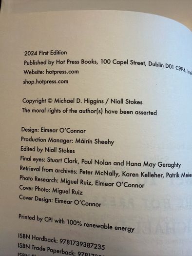 Michael D.Higgins - Power to the People. Signed. 1st Ed.
