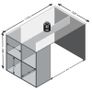 FMD Desk with Side Shelves 117x72.9x73.5 cm White Image 2