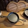 Cast Iron Mini Skillet Set with Wooden Serving Boards (Set of 4) Image 10