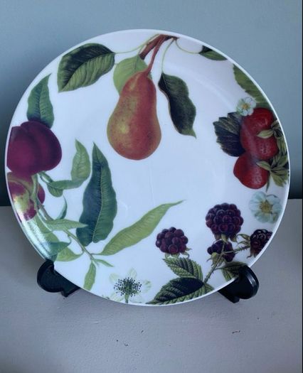 Set of five Botanical fruits plates