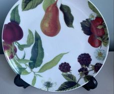 Set of five Botanical fruits plates