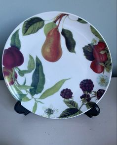 Set of five Botanical fruits plates