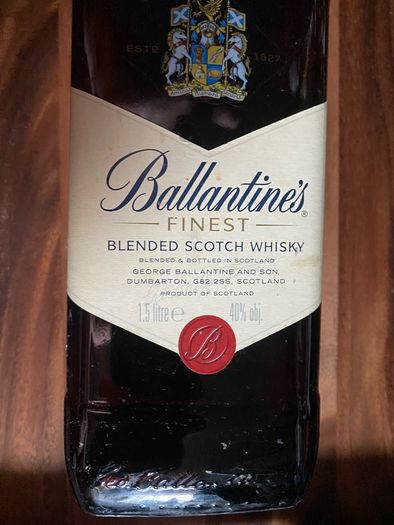 Ballantines scotch whisky Empty bottle 1,5 L