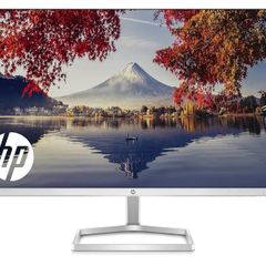 HP FHD Monitor, HDMI, Black Head, Silver Stand, 24-Inch