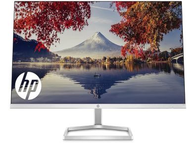 HP FHD Monitor, HDMI, Black Head, Silver Stand, 24-Inch
