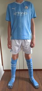 Haaland Manchester City soccer kit with socks - Age 11-12