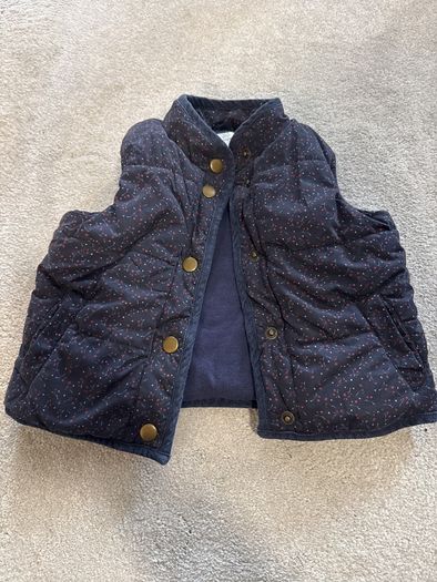 mamas& papas body warmer navy size 9-12months