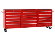 main image for ad Tool Trolley with 15 Drawers Steel Red (147175+2x147176)