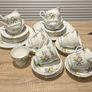 Vintage 1970s Bone China Tea Sets - Floral Pattern with Gold Trim Image 2