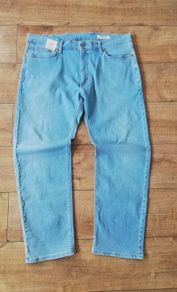 New M&S men's light blue stretch straight fit jeans W38 L29