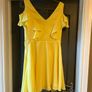 BNWOT VILA Lemon yellow flowy shift dress size 10 Image 3