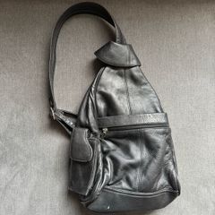 Black Leather Rucksack
