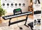 88 Keys Foldable Piano Keyboard, Bluetooth & MIDI, Portable Digital Electronic