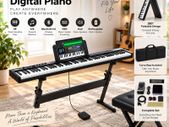 88 Keys Foldable Piano Keyboard, Bluetooth & MIDI, Portable Digital Electronic