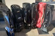 A selection of golf bags