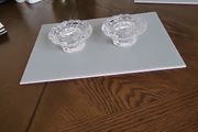 Glass crystal tea light holders