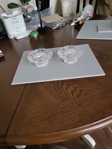 Glass crystal tea light holders