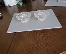 Glass crystal tea light holders