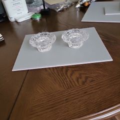 Glass crystal tea light holders